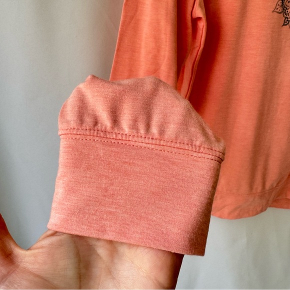 Life is Good Womens Sm Fleece Lined Mandala Print Pullover Peach Granola Casual - Picture 7 of 7